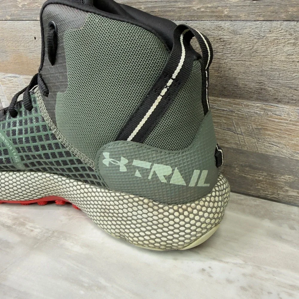 Under Armour UA HOVR Ridge Trek Mens Size 9 Trail Running Hiking Boots Green